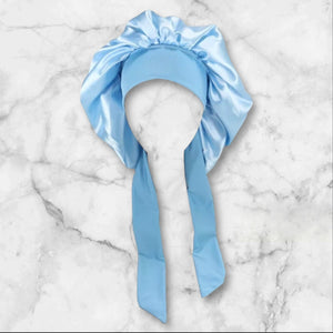 Sky Blue Bow Tie Bonnet