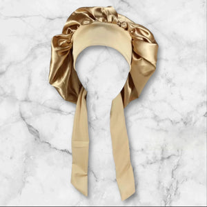 Gold Bow Tie Bonnet