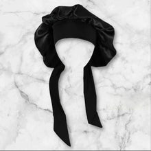 Load image into Gallery viewer, Black Bow Tie Bonnet
