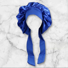 Load image into Gallery viewer, Royal Blue Bow Tie Bonnet
