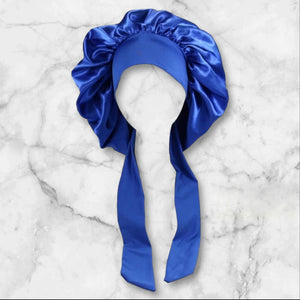 Royal Blue Bow Tie Bonnet