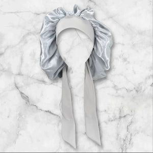 Silver Bow Tie Bonnet