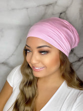 Load image into Gallery viewer, Pink Satin Lined Beanie
