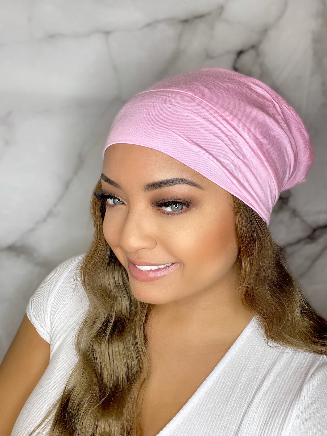 Pink Satin Lined Beanie