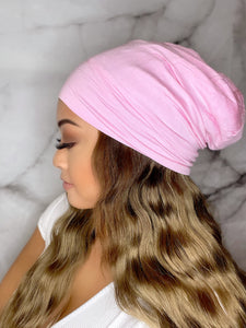 Pink Satin Lined Beanie