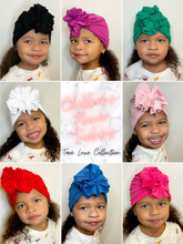 Load image into Gallery viewer, Children&#39;s White Flower Turban
