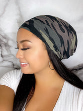 Load image into Gallery viewer, Beanie Bonnets - Camo Satin Lined Beanie
