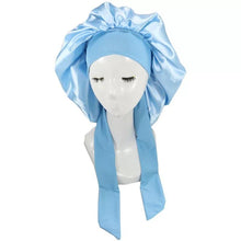 Load image into Gallery viewer, Bow Tie Bonnets - Sky Blue Bow Tie Bonnet
