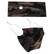 Load image into Gallery viewer, Camo Headband and Mask Set
