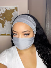 Load image into Gallery viewer, Headband And Mask Set - Grey Headband And Mask Set

