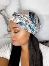 Load image into Gallery viewer, Headwraps - Blue Tropical Headwrap
