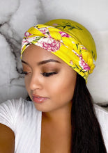 Load image into Gallery viewer, Headwraps - Yellow Lily Headwrap
