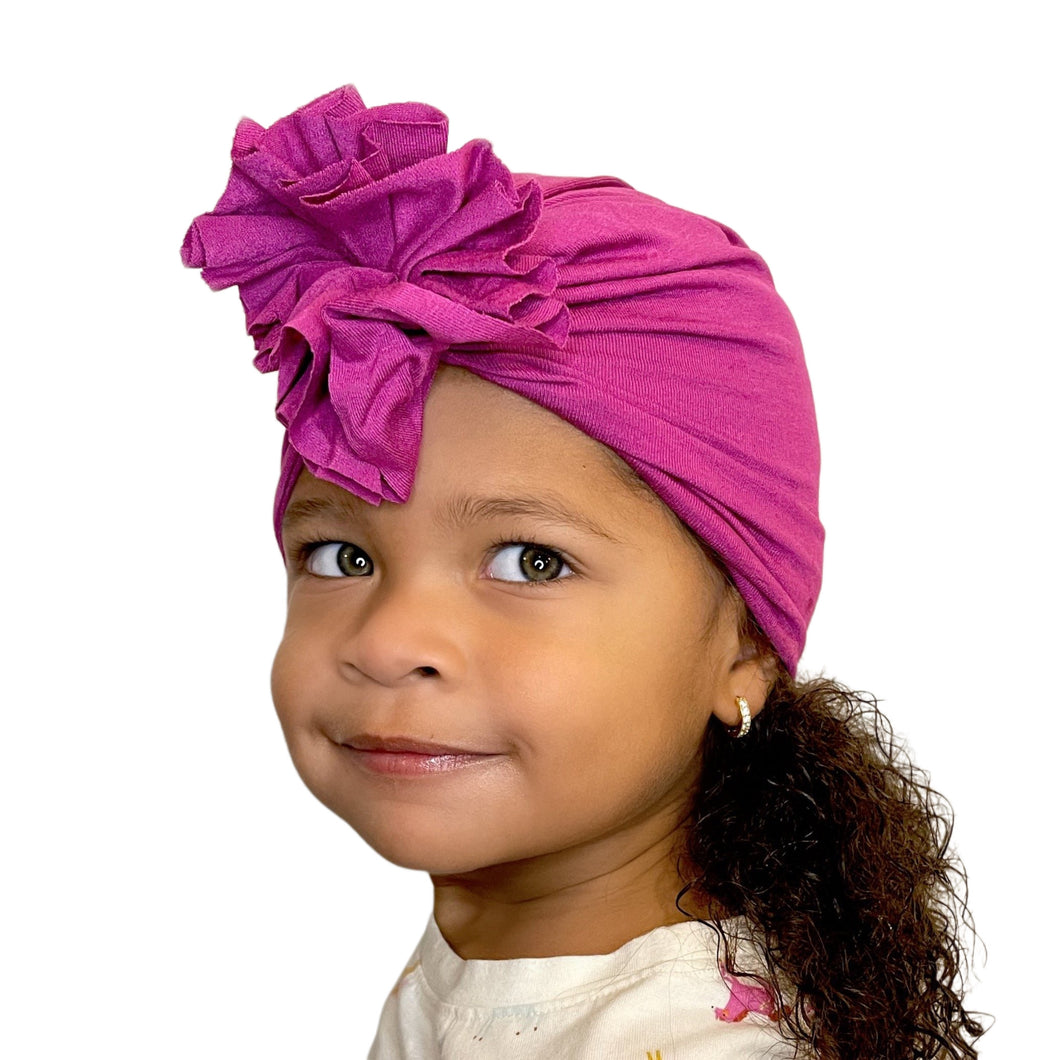 Children's Purple Flower Turban