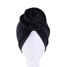 Load image into Gallery viewer, Turbans - Black Flower Turban
