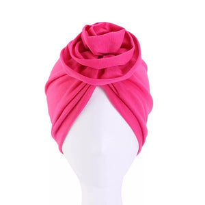 Turbans - Hot Pink Flower Turban