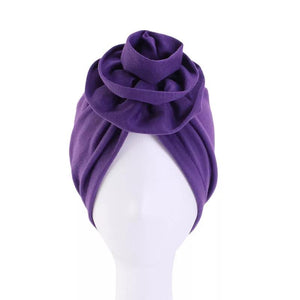 Turbans - Purple Flower Turban