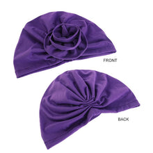 Load image into Gallery viewer, Turbans - Purple Flower Turban
